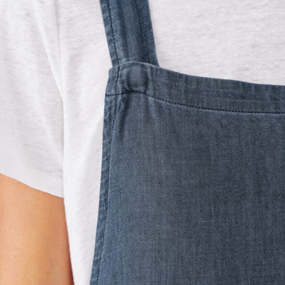 Eileen Fisher Airy Organic Cotton Twill Overalls Denim size XL - Picture 4 of 15